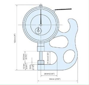 Quality Inch Dial Thickness Gauges Can Supply Steel / Ceramic Contact Anvils wholesale