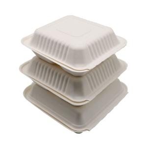 Quality 9x9inch Disposable Microwavable Clamshell Takeaway Boxes wholesale