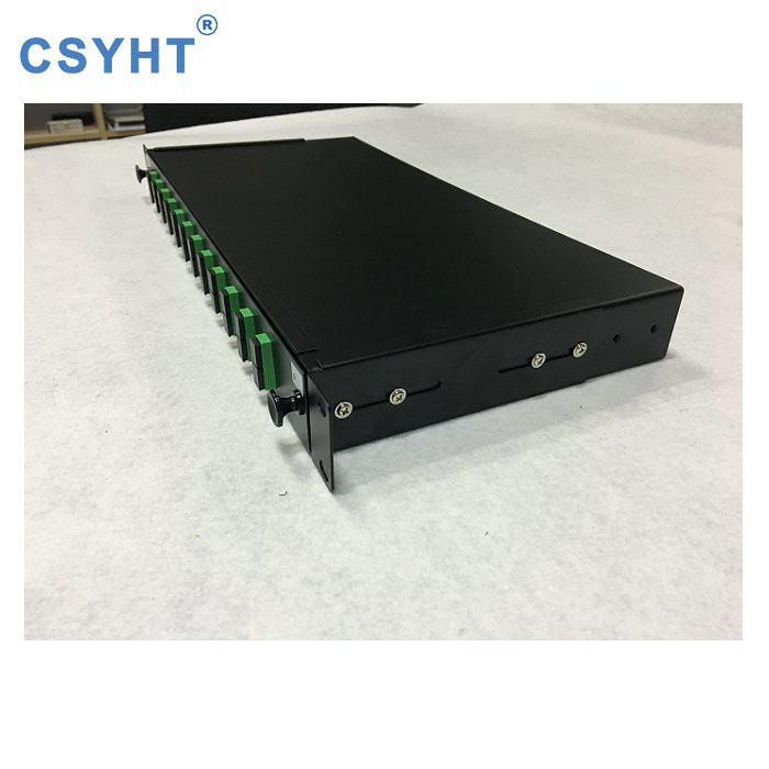 ODF 19'' 1U Sliding 24SC Fiber Optic Distribution Box