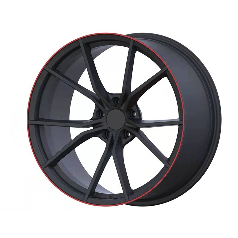 Centerlock type bright colour painting Forged Custom Wheels 18 19 Inch With Black Machine Face rims