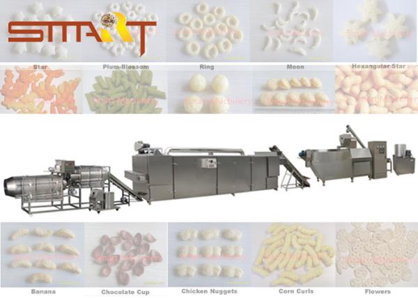 Siemens PLC Control Snack Food Extruder Machine For Puffs / Pastry / Filled