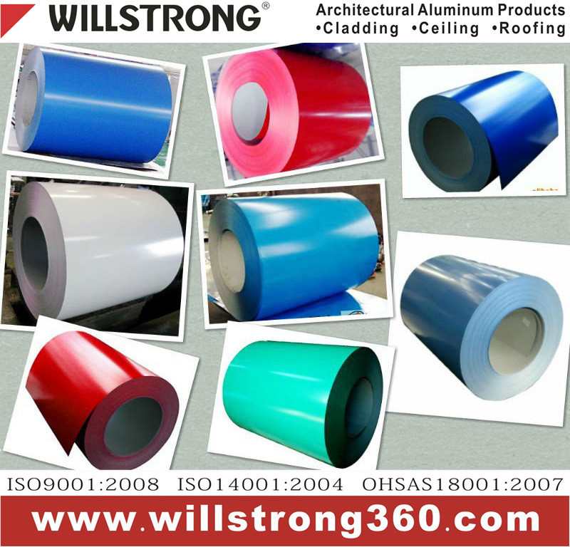 Customized AA1100 Color Coated Aluminum Coil 0.06 ~ 1MM Thick Sound Insulation