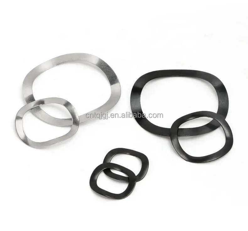Black Stainless Steel 301 Elastic Locking Wave Spring Washer for Split Style