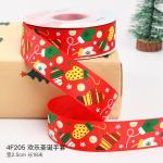 2cm 2.5cm Christmas Printed Ribbons ISO14001 Personalised Xmas Ribbon