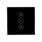 Glomarket Tuya Zigbee Glass Touch Panel Smart Voice Control Ceiling Fan Lamp 10A