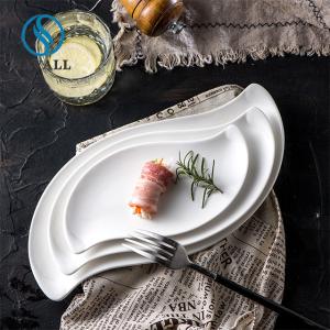 Quality Irregular Plain White Banqueting Wedding Porcelain Plates ODM Personalized wholesale