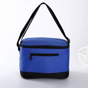 Quality Sublimation Printed Insulated Beer Cooler Bags , Blue 6 Pack Insulated Cooler Bag wholesale