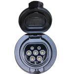 0.5m Ohm 3 Phase Type 2 Female Plug IEC 62196-2 For EV Charger Station