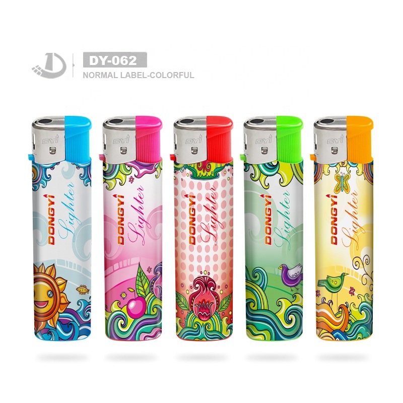 Dy-062 Type Electronic Slim Transparent Solid Color Disposable Cigarette Lighters