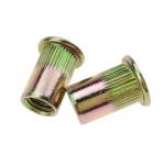 ANSI Steel Rivet Nuts Galvanized Knurling Serrated Flat Head
