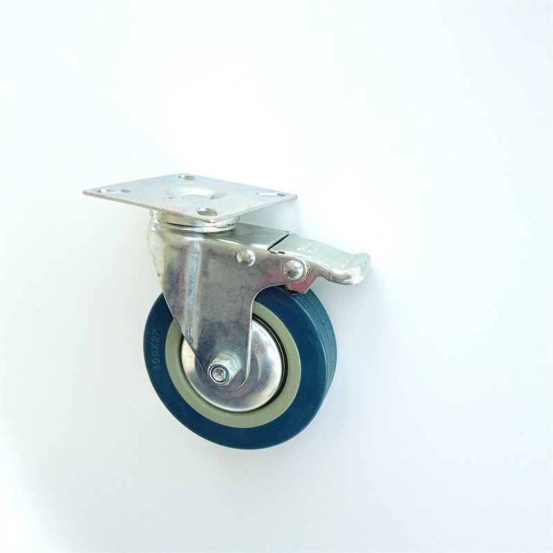 Industrial Cart Medium Duty Caster Wheels 100mm 75mm Orange PVC
