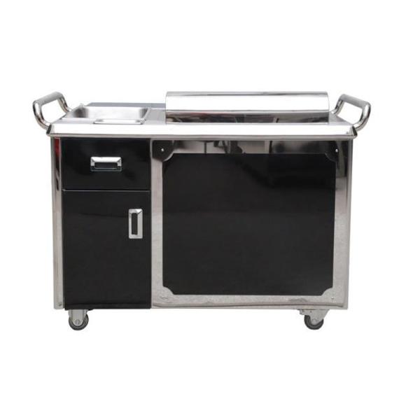 GREENARK Black Mobile Teppanyaki Grill Table - Electric Element Heating