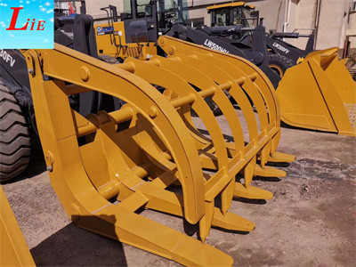 China wheel loader attachment manufacturers and supplie log grab for wheel loader