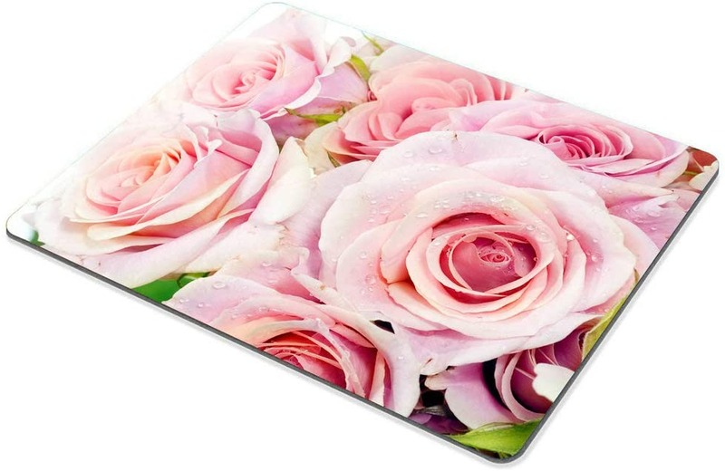Minglu MP-031Custom Mouse Pad Pink Rose Rectangle Non-Slip Rubber Mouse Pad Mousepad Mat