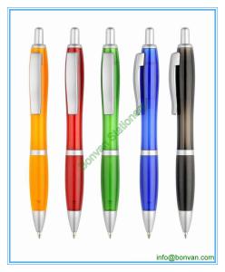 Quality gift ball pens for company logo branding,transparent body wholesale