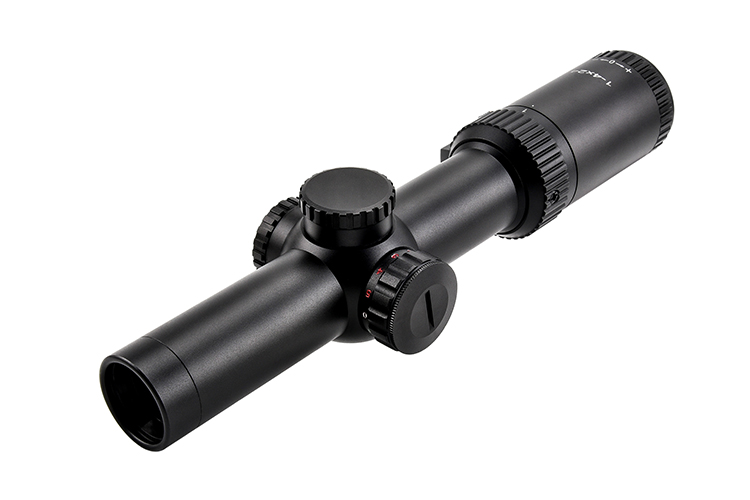 1-4x24 Illuminated Tactical 30mm Tube Glass Reticle Scope with Maximum Output Power 0