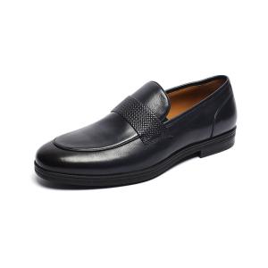 Quality Anti Odor OEM Breathable Mens Leather Dress Shoes Dark Navy wholesale