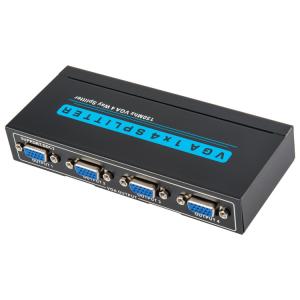 Quality Black 1920x1200 150MHz 1x4 VGA Splitter wholesale