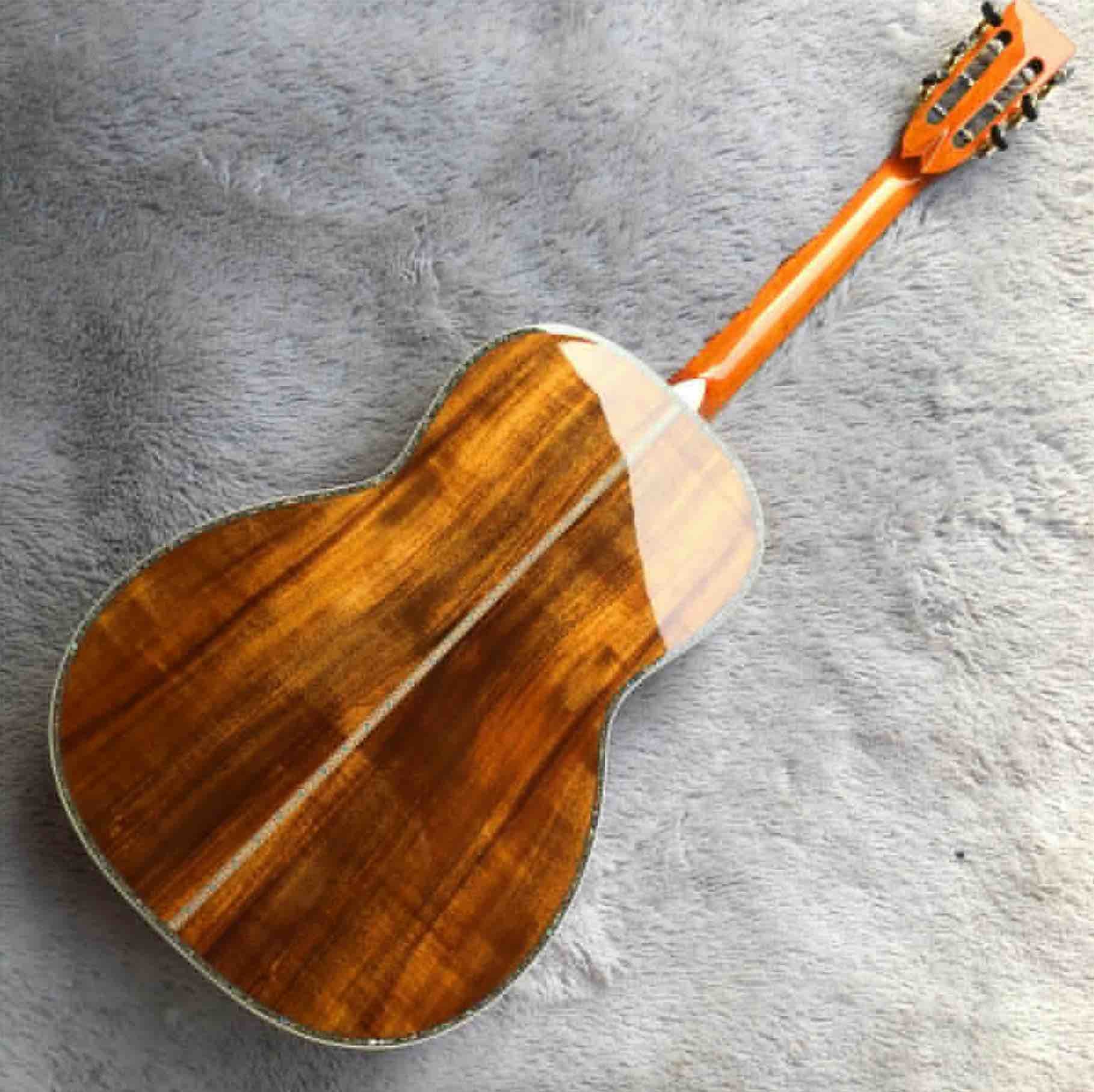 Custom Grand 39" KOA Wood 00045 Parlor Acoustic Guitar 100% All Real Abalone Guitar Accept OOO, OM, D Shape Custom Guita