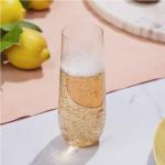 Clear Plastic Champagne Glasses Unbreakable Food Grade Durable Stemless