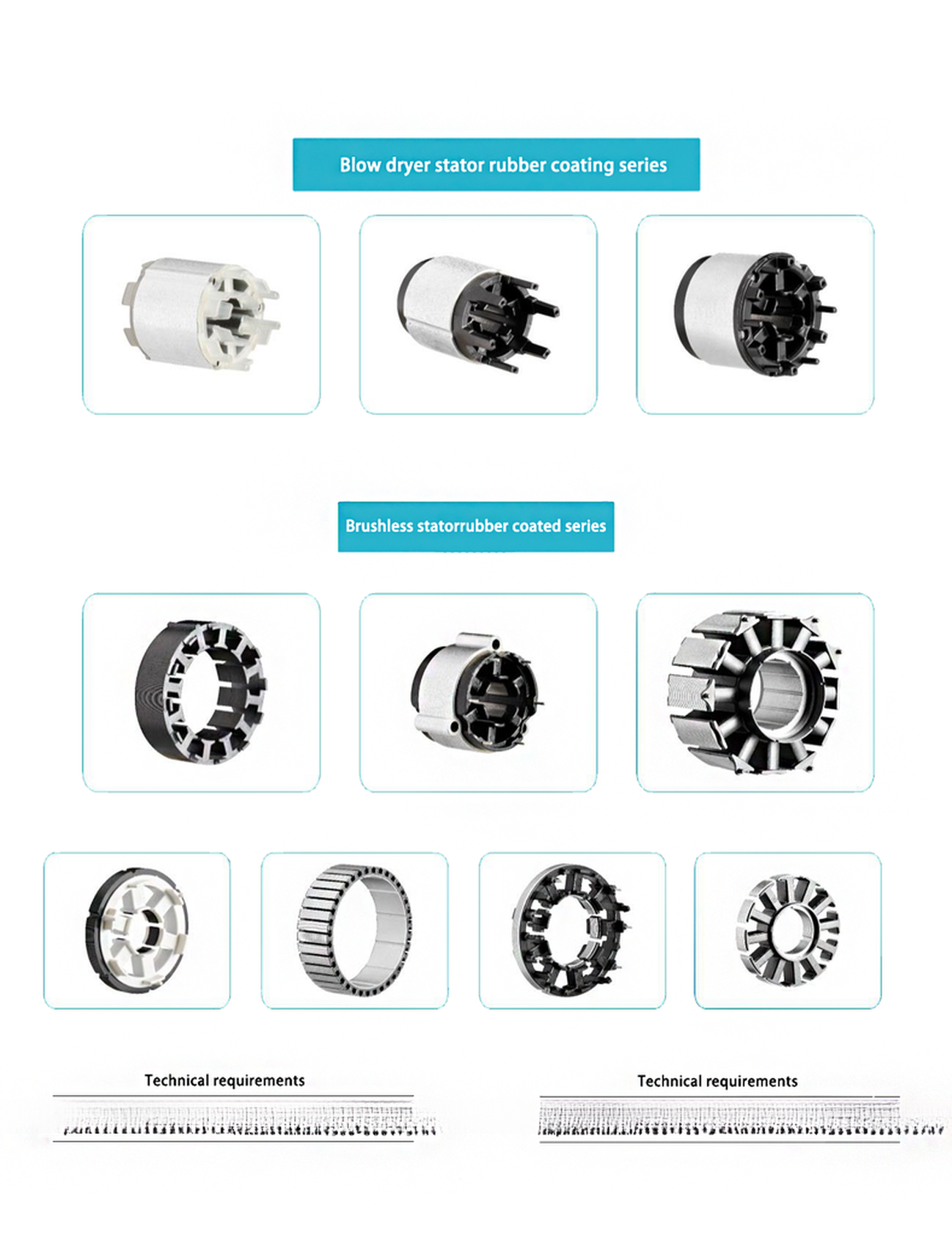 Internal and External Rotor Stator for Electrical Motor Parts AC Cooling Fans Accessories