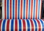 PE Coated Stripe PE Tarpaulin Sheet Dust - Proof Woven Technics With Holes