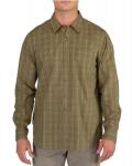 180 GSM Men Long Sleeve Shirt Cotton 65% Polyester 35% Checked Fabric