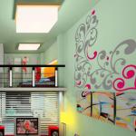 Modern Artificial Carving Star Wall Flower Stickers YX-008