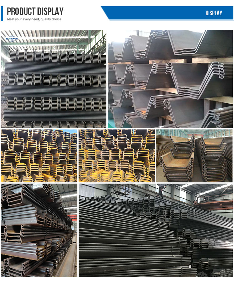 Alloy Grade Sy390 Sy295 Interlocking Steel Sheet Piles Carbon Steel Z Type Sheet Pile