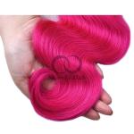 Pink Body Wave Remy Human Hair Bundles Sew In Weave Bundles Brazilian Bundle