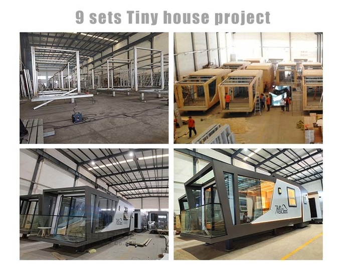 Prefab Light Steel Space Frame Tiny Building Portable House On Wheels