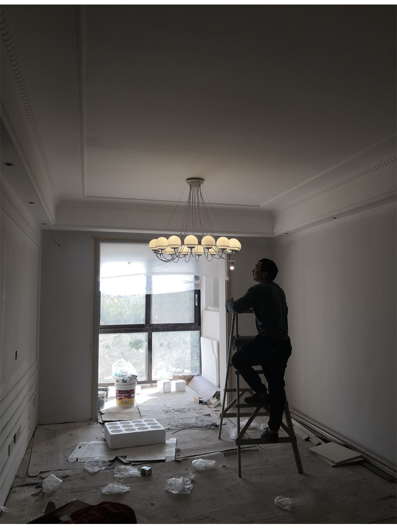 Nordic Minimalist Glass Shade Ring chandelier Living Dinning Room Model 2109 chandelier(WH-MI-376)