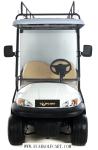 White Cool Golf Cart Utility Vehicle With Rack On Roof , 2 Passenger Capacity