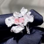 18k Radiant Shape Luxury Design Ring Lab Grown Pink Diamond Ring Beautiful