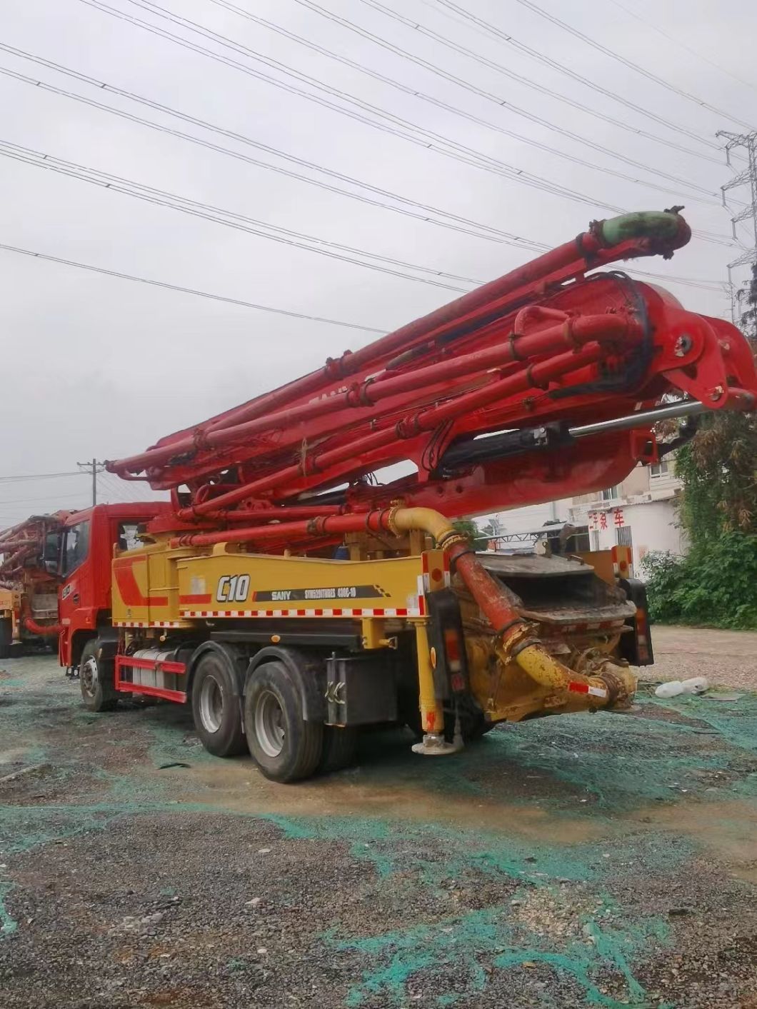43m Concrete Boom Pump Truck Mounted Pump Heavy Equipment Concrete Mixer