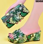 Supoo Brown Italian Ladies Shoes and Matching Bags for African High Heel Bridal