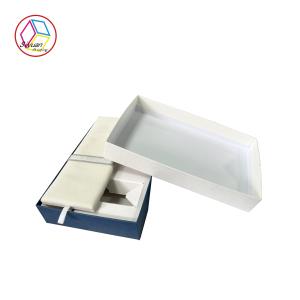 Quality Textured Art Paper White Jewelry Paper Gift Box Foldable wholesale