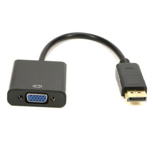 Quality 1Pcs Display Port DP Male to VGA Female Converter 1080P Adapter Display Port Connectors wholesale