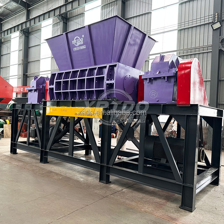 300-22000Kg/H Waste Glass Bottle Shredder Double Shaft Plastic Shredder Machine