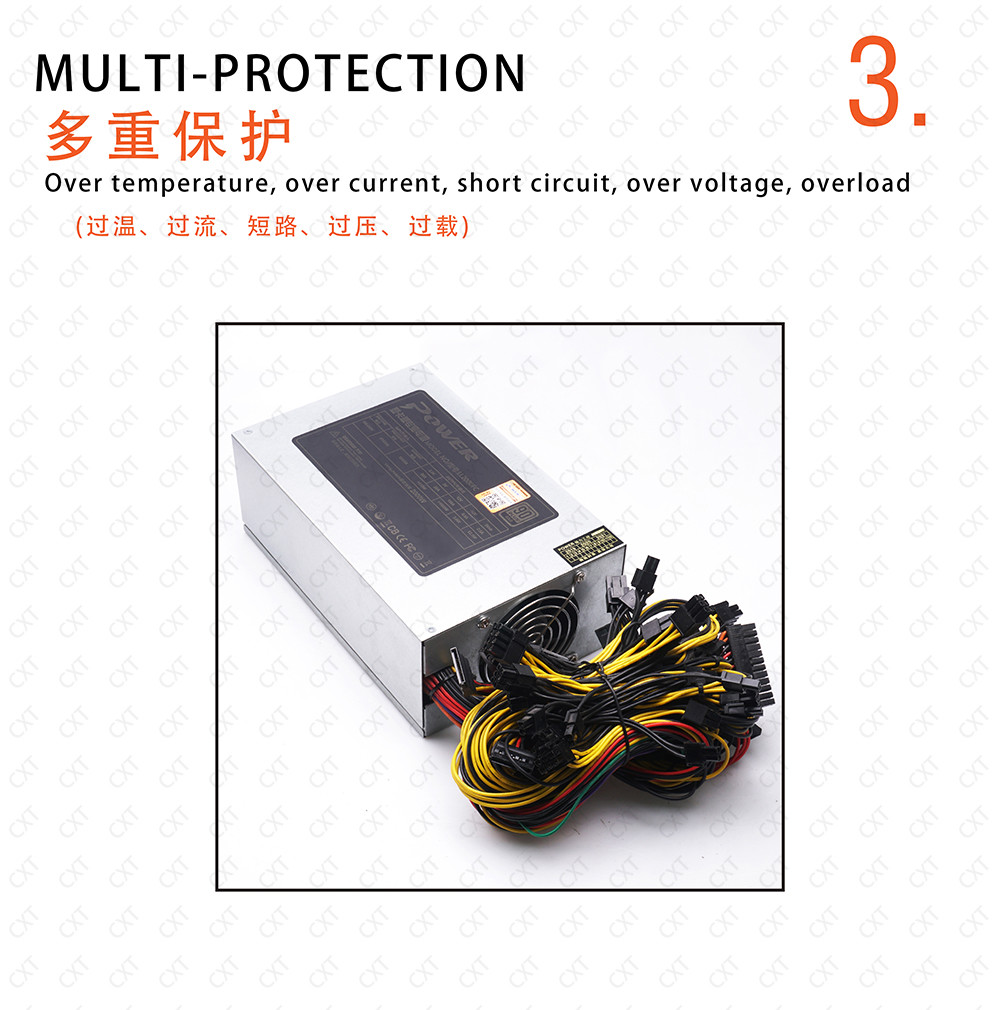 OEM 12v 2000w 24Pin Atx Dc Power Supply PSU For Graphics Cards
