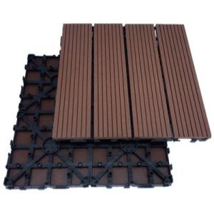 Quality 500x500mm Wood Plastic Composite Wpc Garden Tiles Decking Plank wholesale