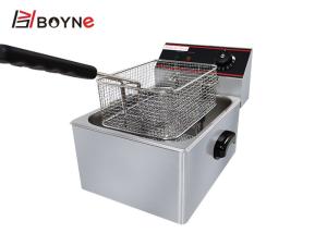 Quality 6L Single Tank Stainless Steel Fryer Machine For Snacks wholesale