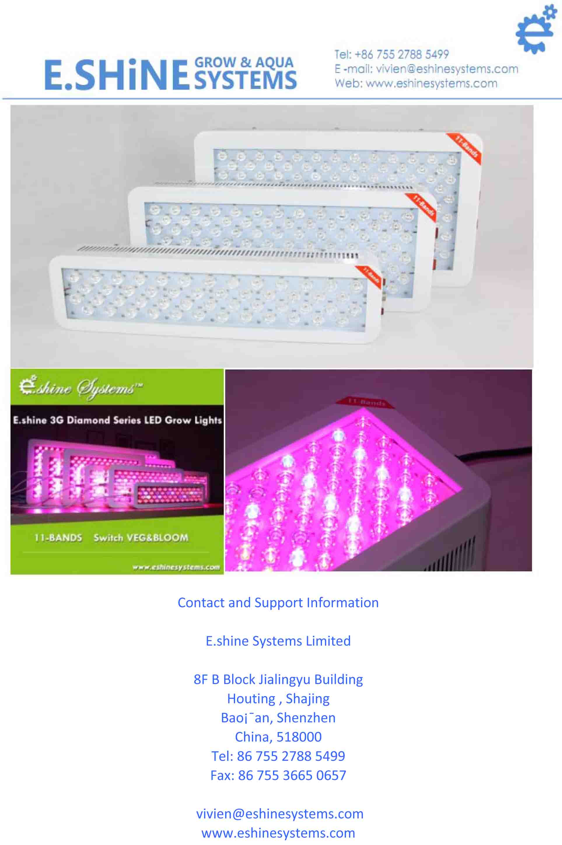 Eshine 3G Diamond series 200X3W full spectrum led grow light Panel Grow Lamps high power