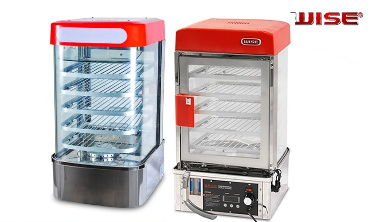 Electric Bread Display Steamer / Food Warmer Display With Automatic Temperature Control Countertop 5 Layers