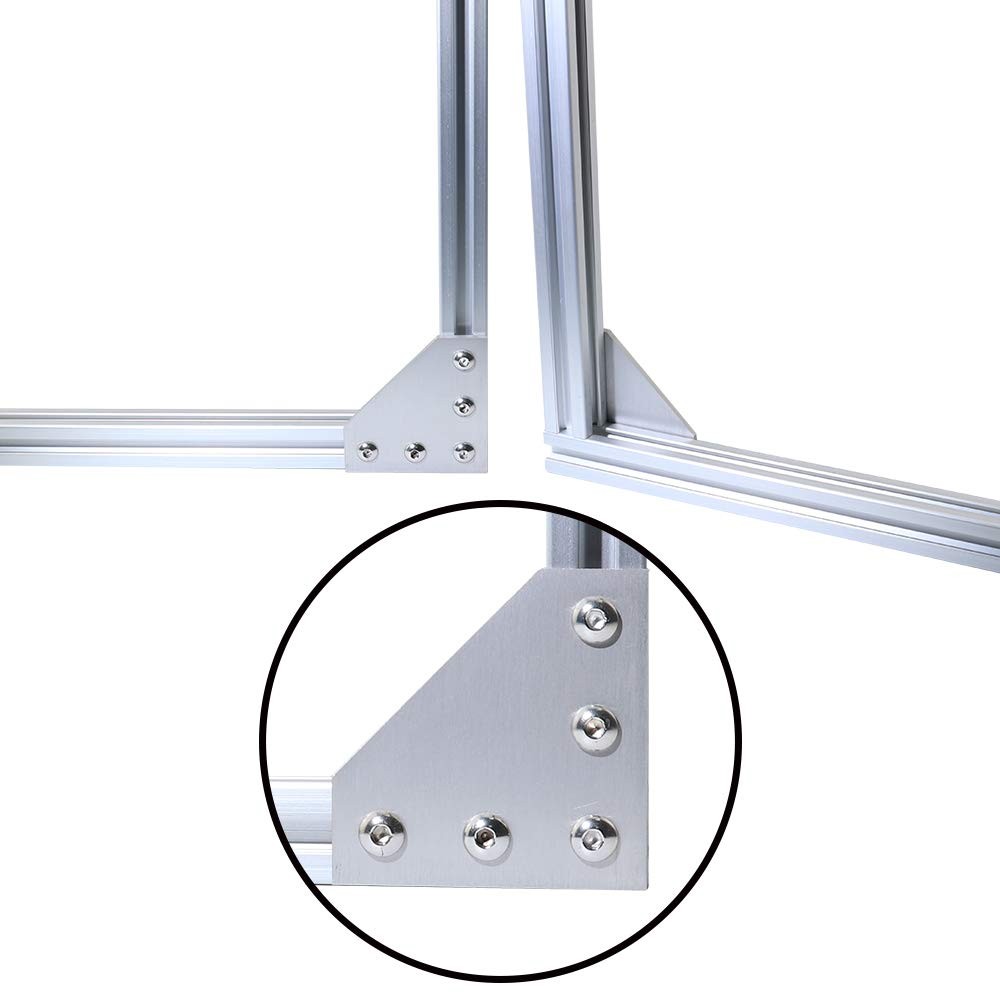 Offering Sample 90 Degree L Shape Corner Bracket Plate for 20 x 20mm Aluminum Profile
