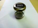 Small Gold Tin Container For Condom Packaging ,Size 68*25mm