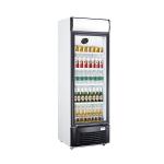 308L upright signle door aluminium inner direct cooling display beverage cooler