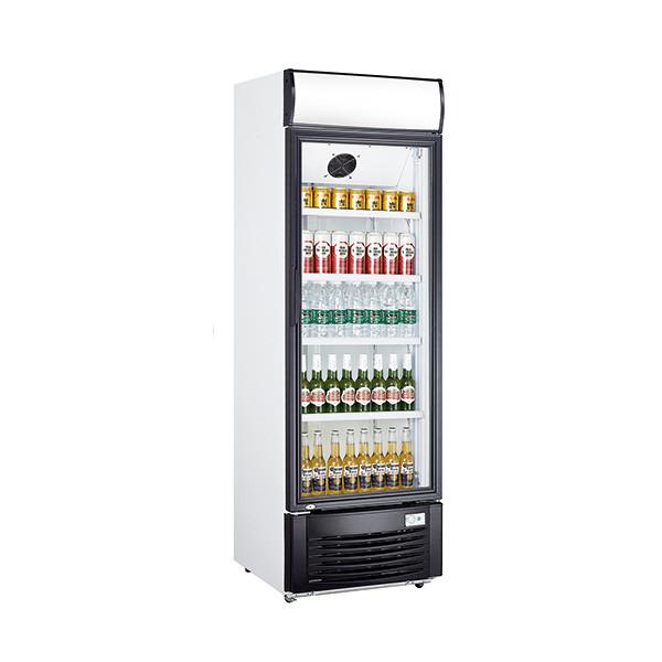 228L upright signle door aluminium inner direct cooling display beverage cooler