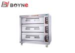 Three Decks Commercial Gas Bread Ovens , Economic Gas Power Commercial Bread