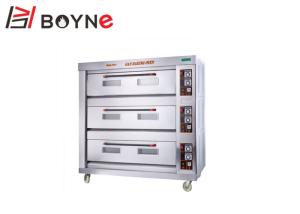 Quality Three Decks Commercial Gas Bread Ovens , Economic Gas Power Commercial Bread Baking Oven wholesale